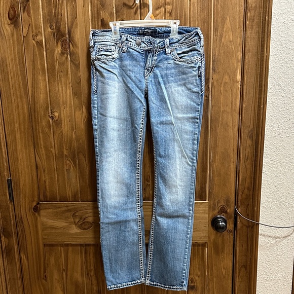 Silver Jeans Light Blue Straight Leg Women's Jeans - Picture 2 of 2